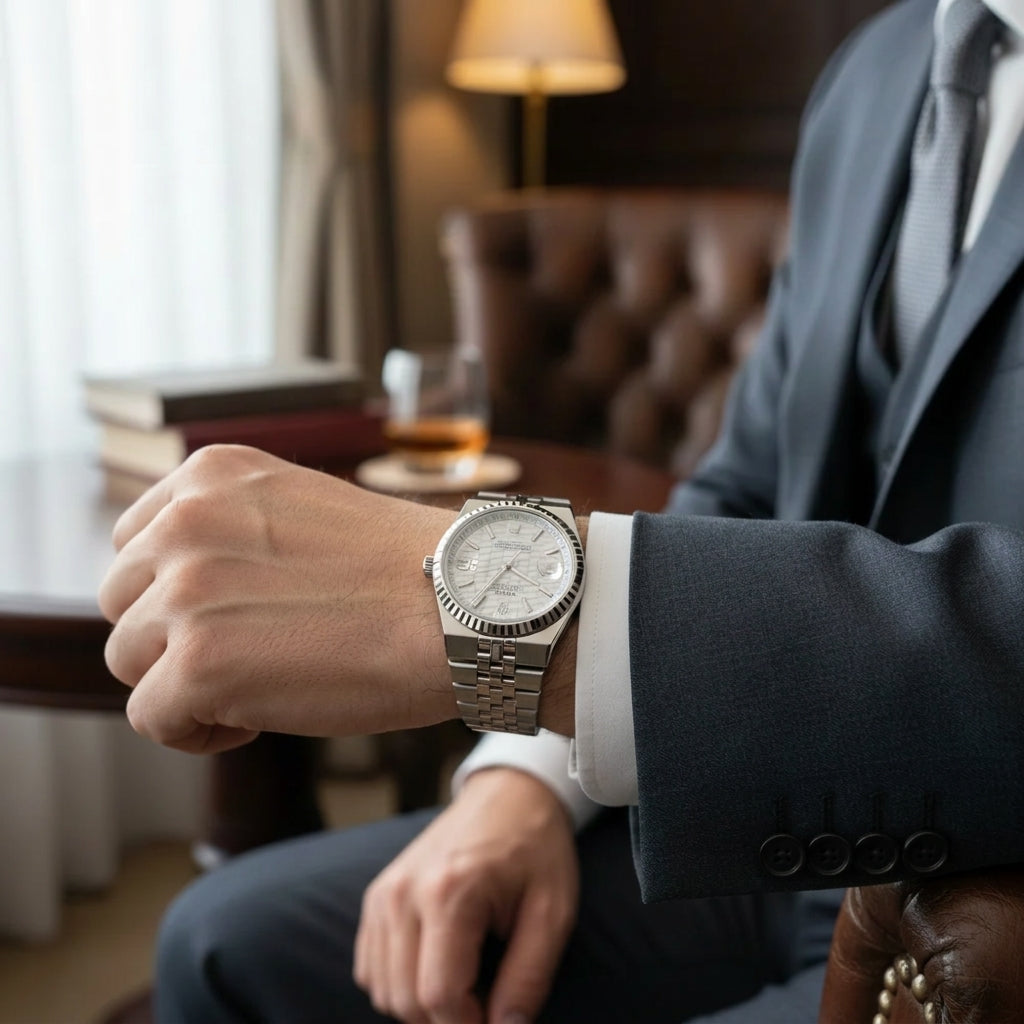 Oyster Perpetual Land-Dweller - Fond Blanc